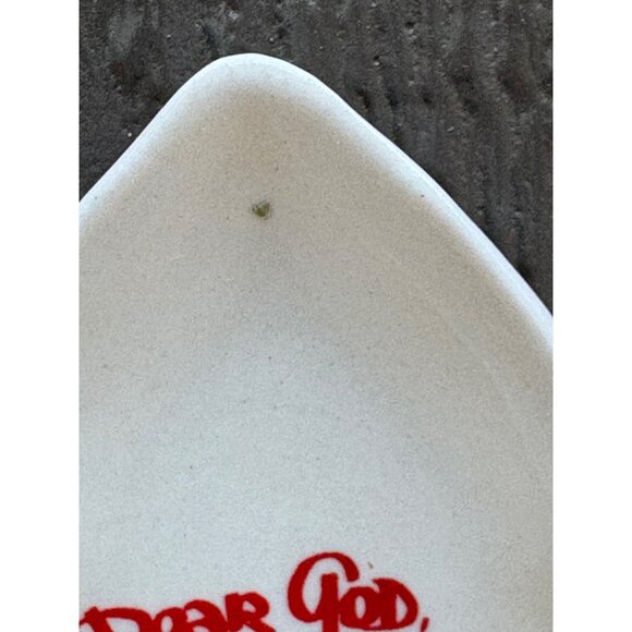 Dear God Kids Ceramic Christmas Tree Shaped Trinket Candy Dish Anne Fitzgerald - Picture 3 of 5